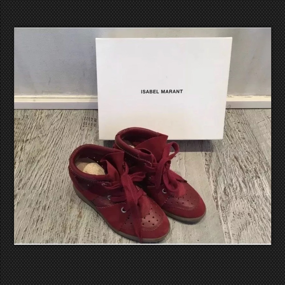 NEW ISABEL MARANT ETOILE BOBBY WEDGE SNEAKER BOOTS 35